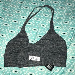 Pink sports bra